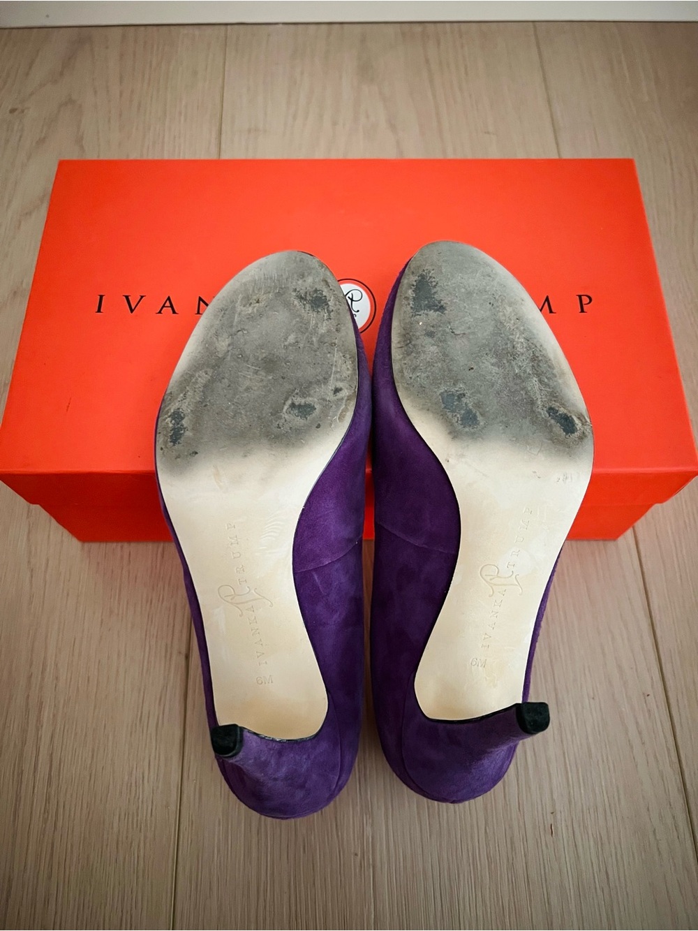 Ivanka Trump Purple Suede Classic Pumps - Picture 6 of 7